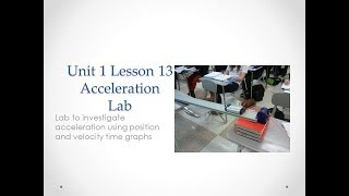 Physics 20 Acceleration Lab