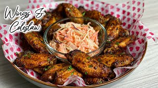 My kids favourite - wings \u0026 coleslaw