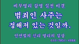 002 범죄인 사주는 정해져 있는 것일까.