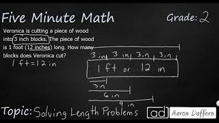 2nd Grade Math Solving Length Problems