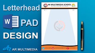 Professional Letterhead Design in MS Word 2020 Tutorial | MS Word PAD Design | letterhead design AR