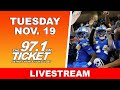 97.1 The Ticket Live Stream | Tuesday, November 19th