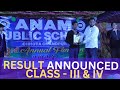 Class Three & Four Result - 2024 | Three & Four Results Revealed | Anam Public School |