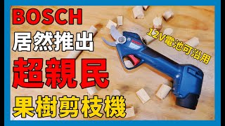 《職人工具開箱》阿公手沒力有救了！BOSCH 鋰電果樹剪枝機 Pro Pruner