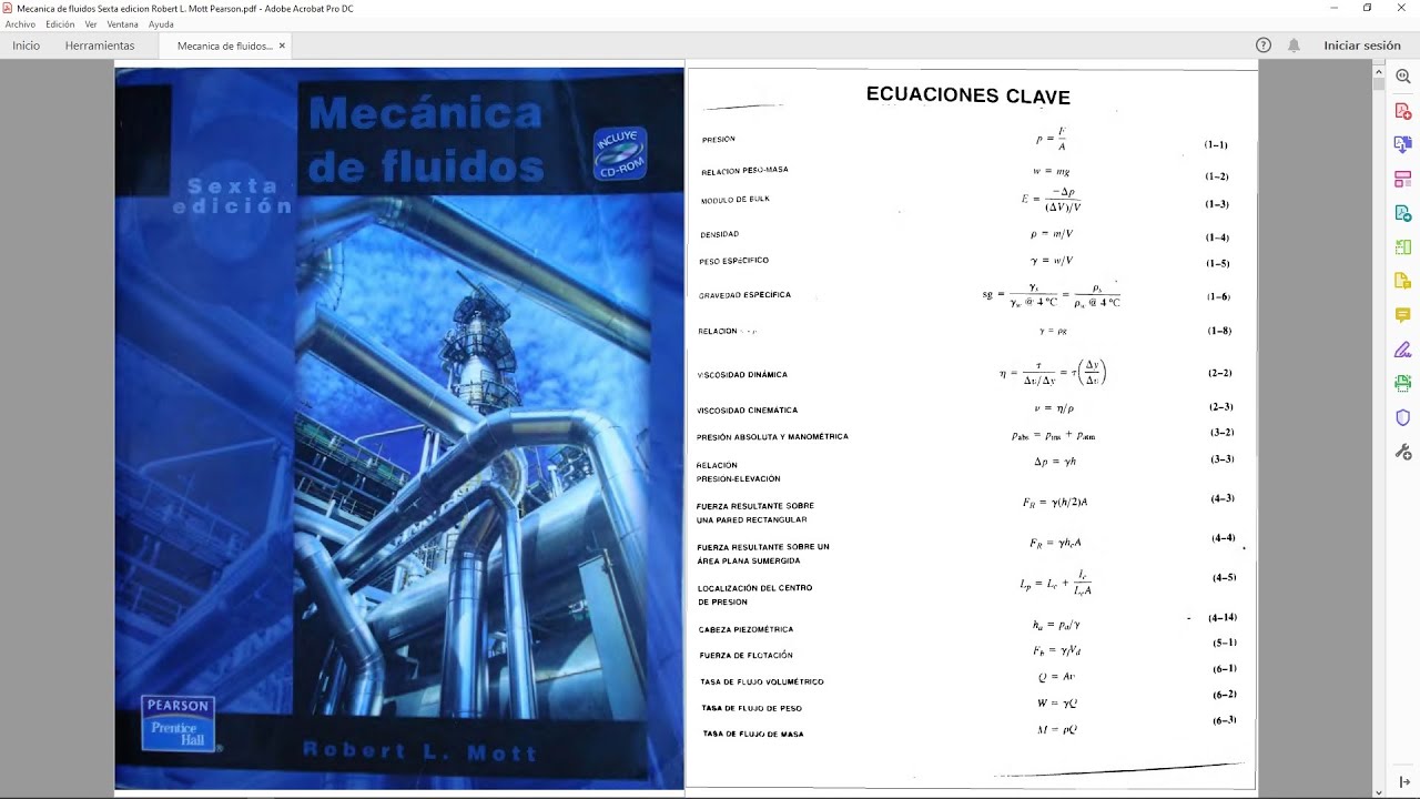 Mecánica De Fluidos + Solucionario PDF | Sexta Edición - Robert L. Mott ...