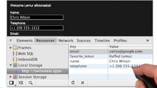 Using local storage - Mobile Web Development
