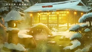 Winter Onsen Ambience  | Relaxing Hot Spring Sounds for Meditation \u0026 Sleep