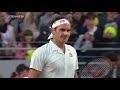 dramatic moments at end of federer vs coric match rome 2019