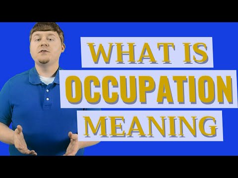 What do they mean by occupation?