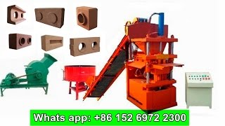 Teach how to operation SYN1-5 automatic hydraulic clay interlocking lego brick press machine unit