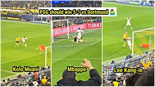 All PSG big chance MISSED vs Borussia Dortmund (Mbappe, Kolo Muani and Lee Kang-In) 🤯🤷‍♂️