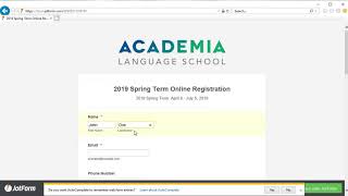 Online Registration Instructional Video
