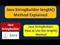 Java StringBuilder length() Method Explained | Java Tutorial