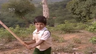 Goons Tries To Take Away Kid Puneeth Rajkumar | Vasantha Geetha Kannada Movie Scene | Dr. Rajkumar