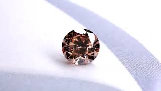 เพชร Round 1.73 ct Fancy Dark Orangy Brown เซอร์ GIA