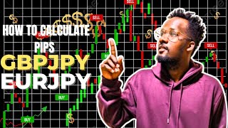 How to Calculate Pips on GBPJPY \u0026 EURJPY Forex trading #2024  #forextrading #motivation #shorts