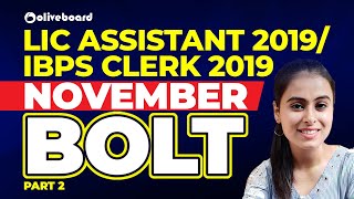 Oliveboard Bolt | November 2019 Current Affairs - Part 2 | LIC Assistant | IBPS Clerk