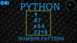 Python pattern programs ||Using( 9-0) digit make right triangle shape pattern program in python