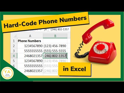 Как жестко закодировать номера телефонов в Excel с помощью Flash Fill — Учебник
