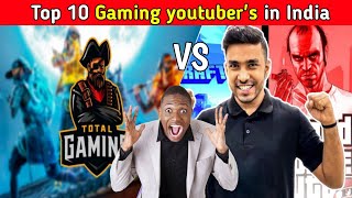 Top 10 Gaming youtuber's in india ||Techno gamerz vs Total gaming|| #shorts #factyfact #viralshorts
