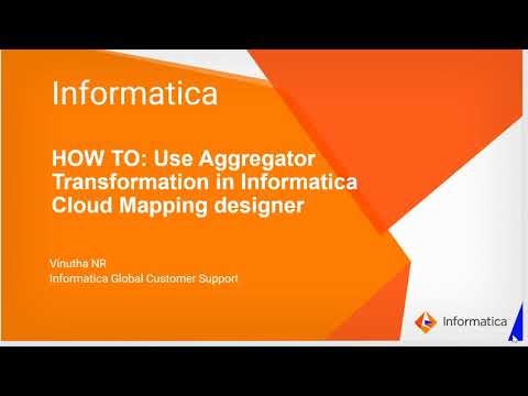 How to Use Aggregator Transformation in Informatica Cloud Mapping Designer