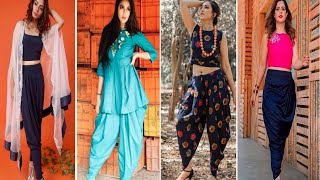 Trending Dhoti Pant Design Dress//Beautiful Dhoti Pant With Crop Top //Dhoti dress 2019