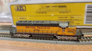 AZL 64200-3 UP SD40-2 Locomotive 3736 Test Run at z.scale.hobo 05.18.2024