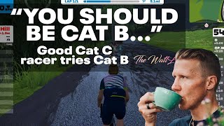 Zwift Race | Good Cat C rider tries Cat B | Here's what happens