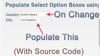 Populate Select Option Boxes using jQuery