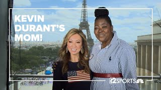 Kevin Durant's mom talks visiting Paris for the Olympics, cheering on her son