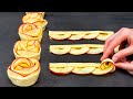 Dessert in 5 minutes! Just puff pastry and 2 apples