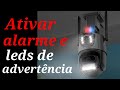 Como ativar o alarme e os leds de advertência das câmeras P10Q e P12Q.