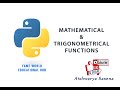 #31 - Mathematical & Trigonometrical Functions - Concatenation - Numpy Module - Python Programming
