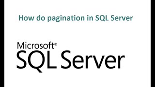 How do pagination in SQL Server | SQL Server | SQL Interview Query