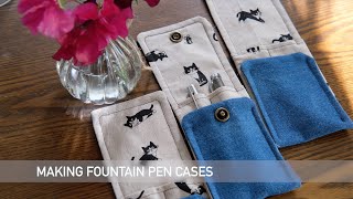 Sewing fountain pen cases on a quiet weekend