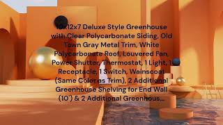 10x12x7 Deluxe Style Greenhouse DSGR 7516 1012 031123