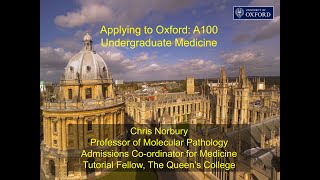 Oxford A100 Medicine Admissions 2021