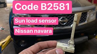 Code B2581   remove sun load sensor 17 January 2022