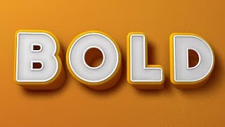 Bold 3D Text Template - Cinema 4D