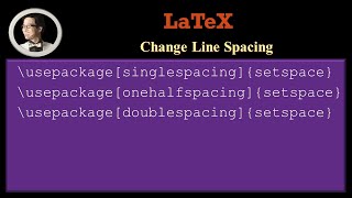 LaTeX - Line Spacing