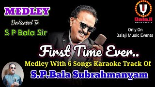 Medley Karaoke S P Bala Subrahmanyam ( Popular & Rare) | Karaoke With Scrolling Hindi Lyrics  | SPB