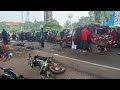 Mobil Tangki Pertamina Seret Puluhan Motor di Cibubur