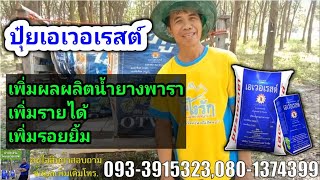 เปลือกยางนิ่ม กรีดง่าย เปอร์เซ็นน้ำยางเพิ่มสูง ต้องปุ๋ยเคมีเอเวอเรสต์ 080-1374399