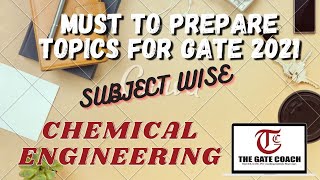 Must to DO (Important) topics for #GATE2021 Chemical Engineering | Best Gate Classes