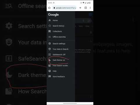 how change Dark theme on Google Chrome in English