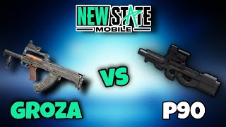 PUBG NEW STATE | GROZA VS P90 WEAPON COMPARISON