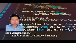 Learn Data Science -Python - Escape Characters 10