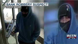 Police release surveillance photos of Rocky Mount bank robbery suspect