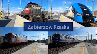 Pociągi w słoneczne przedpołudnie na p.o PKP Zabierzów Rząska 12.03.2023