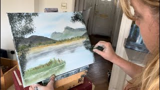 ASMR 'Langdale Pikes' painting sound tingles. Palette knife brush stokes#asmr #relaxingasmr